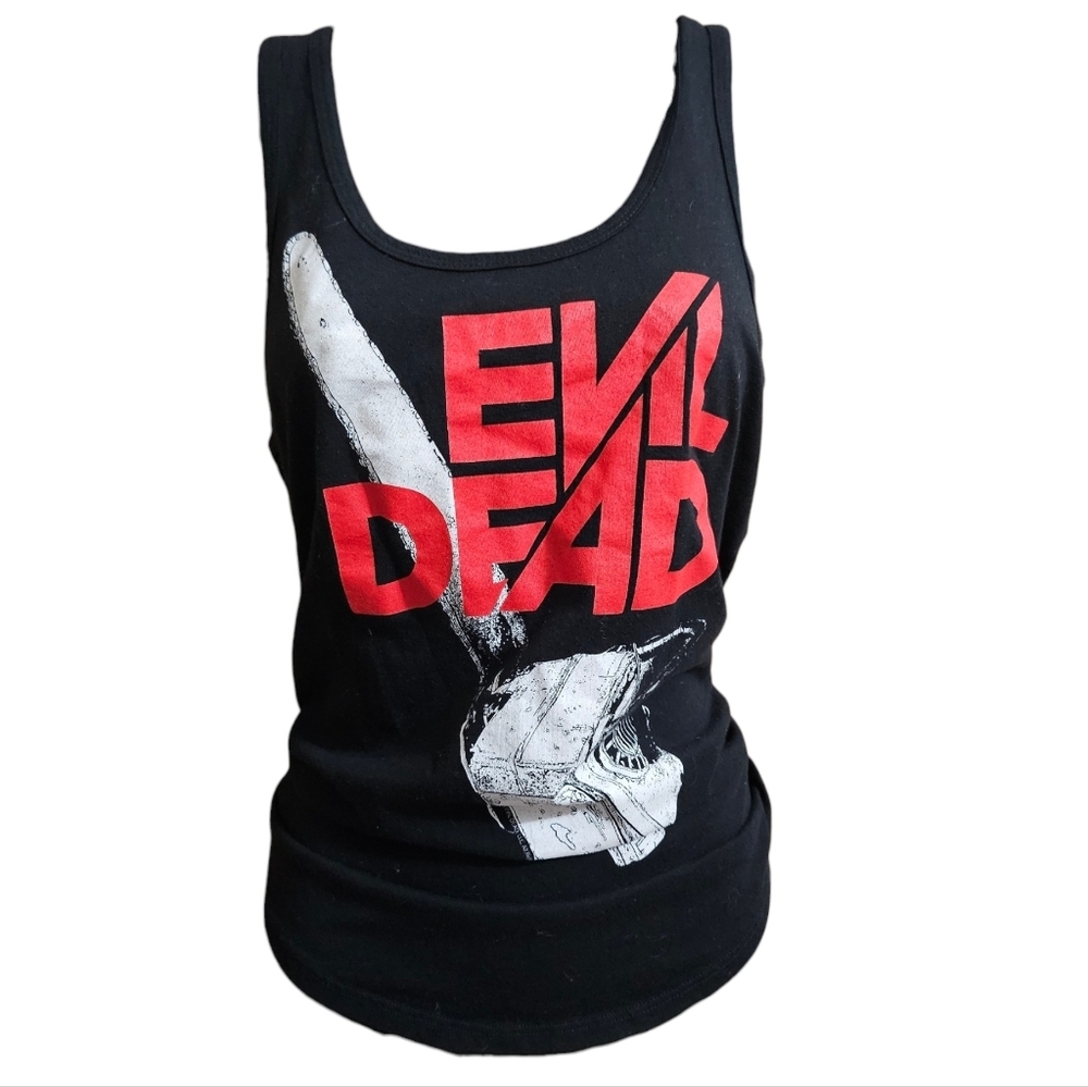 Ripple Junction Black Tank Top with Red and White Graphic